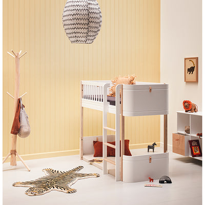 Oliver Furniture, Wood Mini+ halvhøj køjeseng - hvid