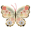 Meri Meri paptallerkener, Floral sommerfugl - 8 stk.
