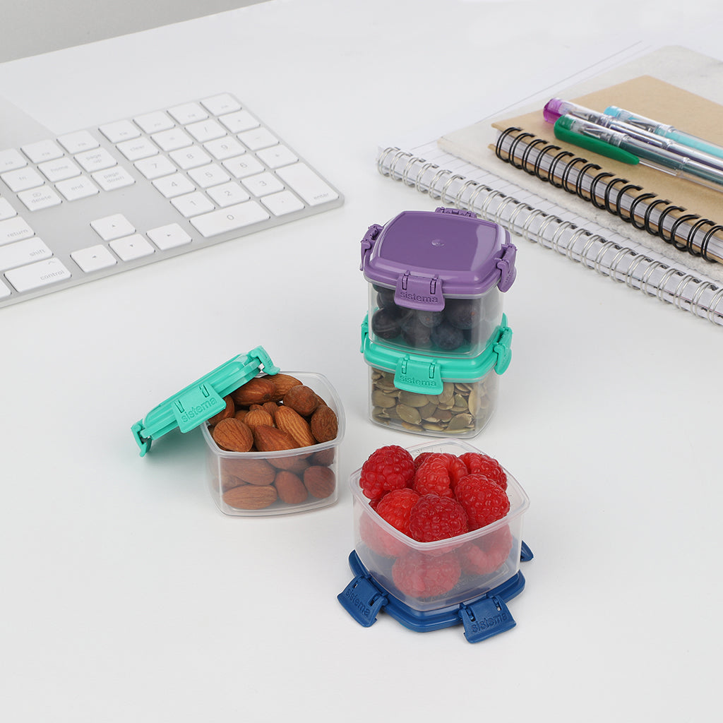Sistema Mini Snackbøtter to go, Knick Knack 62ml - 4-pak