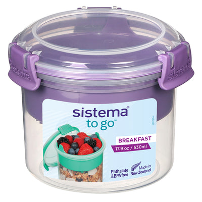 Sistema madkasse Breakfast To Go, 530 ml - Misty Purple