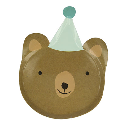 Meri Meri paptallerkener, Dyreparade, udstansede - 8 stk.