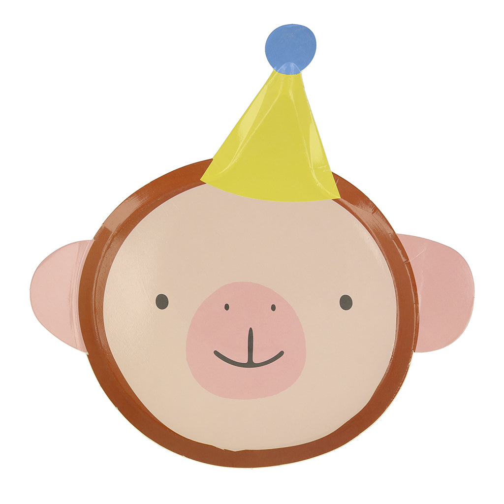 Meri Meri paptallerkener, Dyreparade, udstansede - 8 stk.