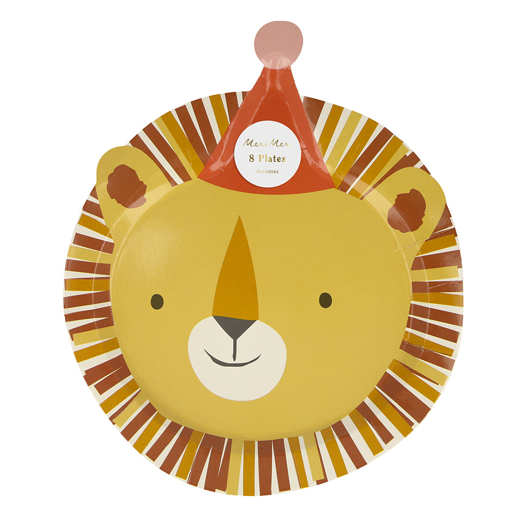 Meri Meri paptallerkener, Dyreparade, udstansede - 8 stk.