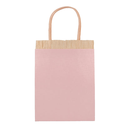Meri Meri gaveposer, Lyserøde fringe - 8 stk.