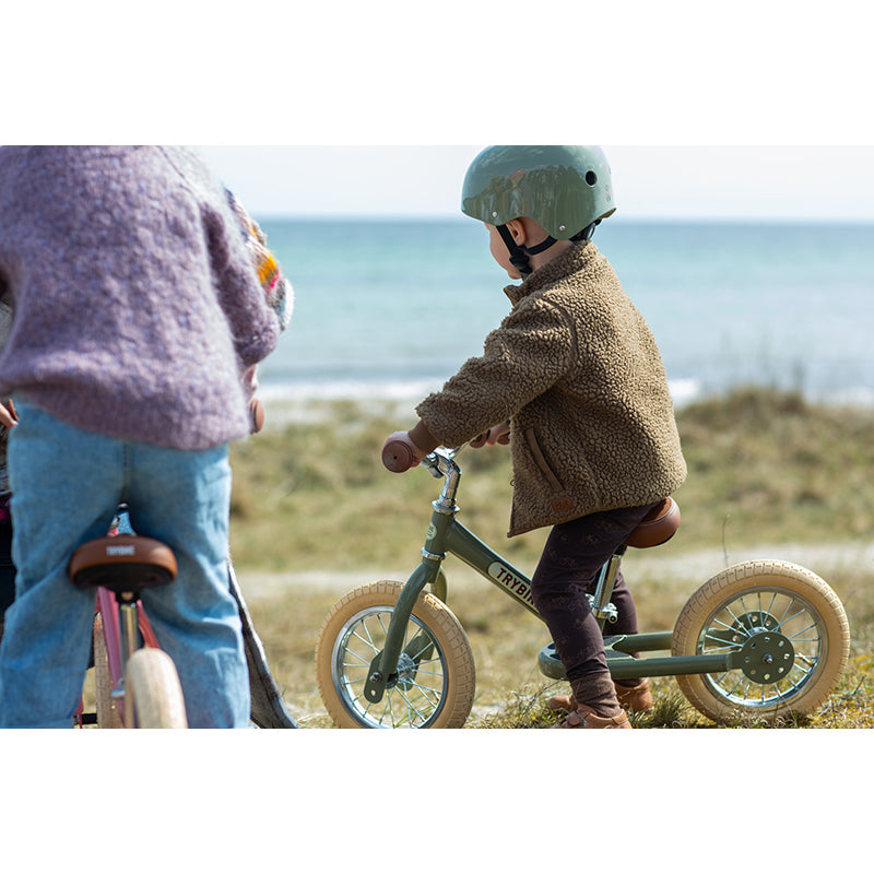 Trybike løbecykel, vintage green m. retro look