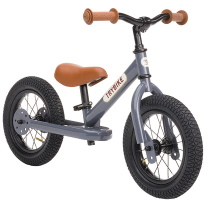 Trybike løbecykel, vintage antracit grey m. retro look