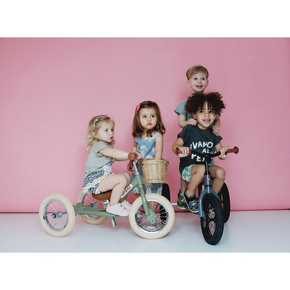 Trybike trehjulet løbecykel, vintage blue m. retro look