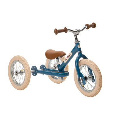 Trybike trehjulet løbecykel, vintage blue m. retro look