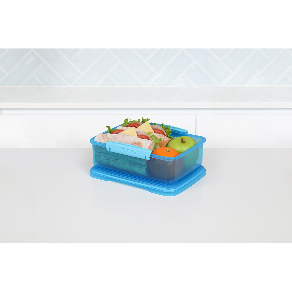 Sistema Coloured Lunch Madkasse m. 1 rum, 2L - Blue