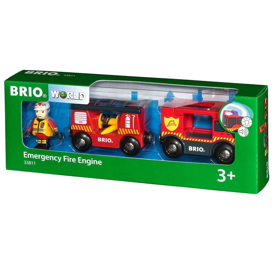 Brio Brandbil m. stigevogn