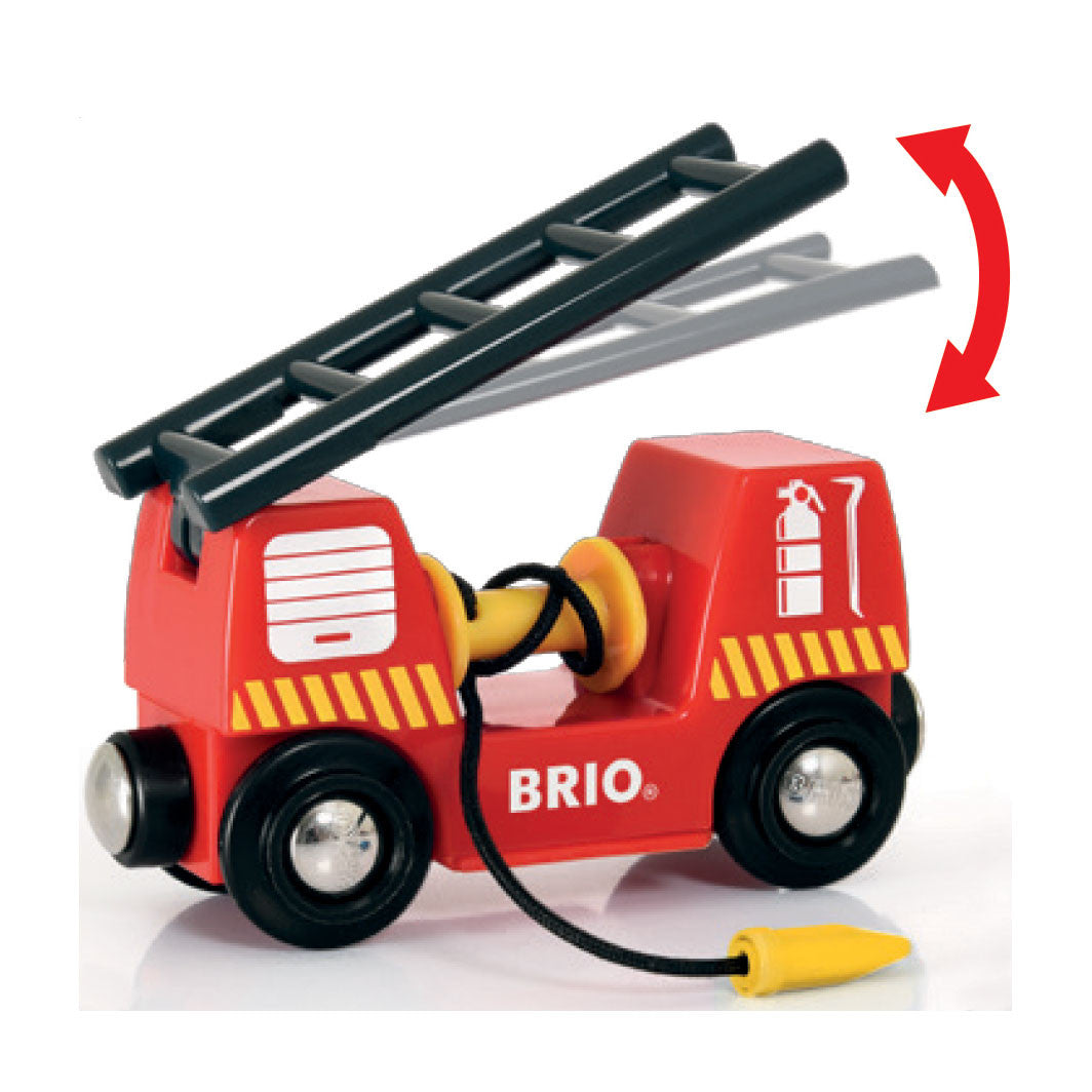 Brio Brandbil m. stigevogn