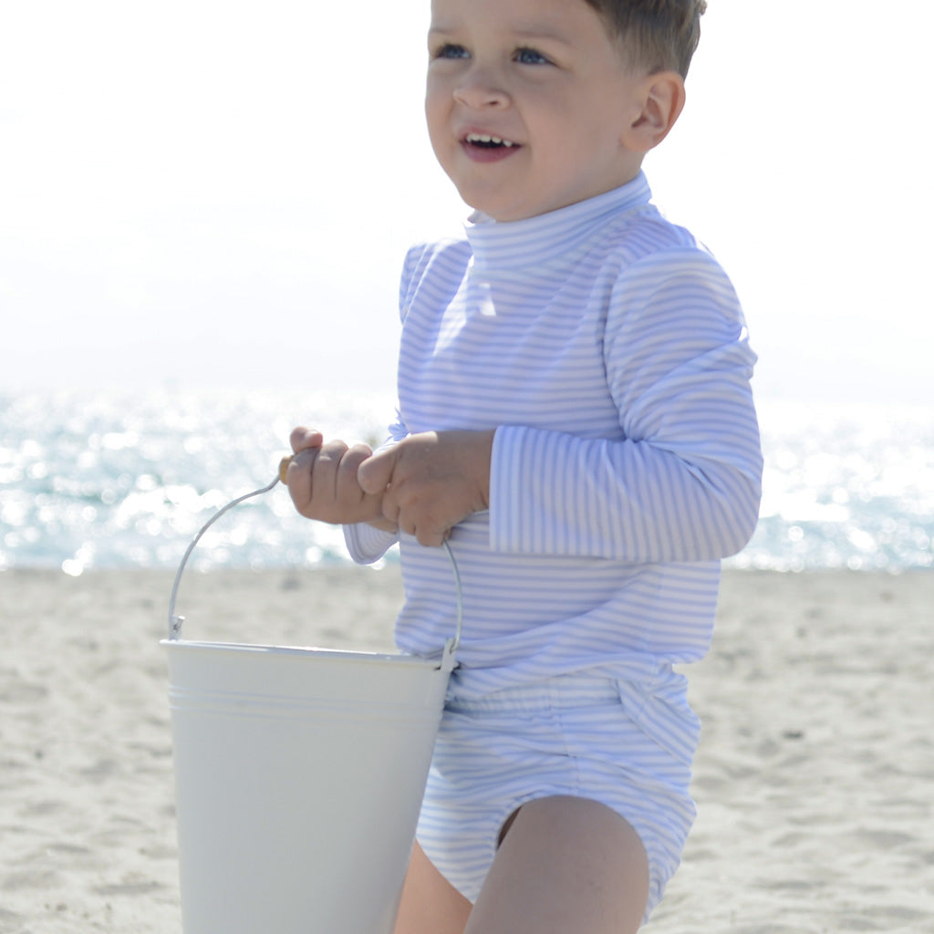 Petit Crabe UV badebluse, Sydney, Baby blue/White - 0-10 år