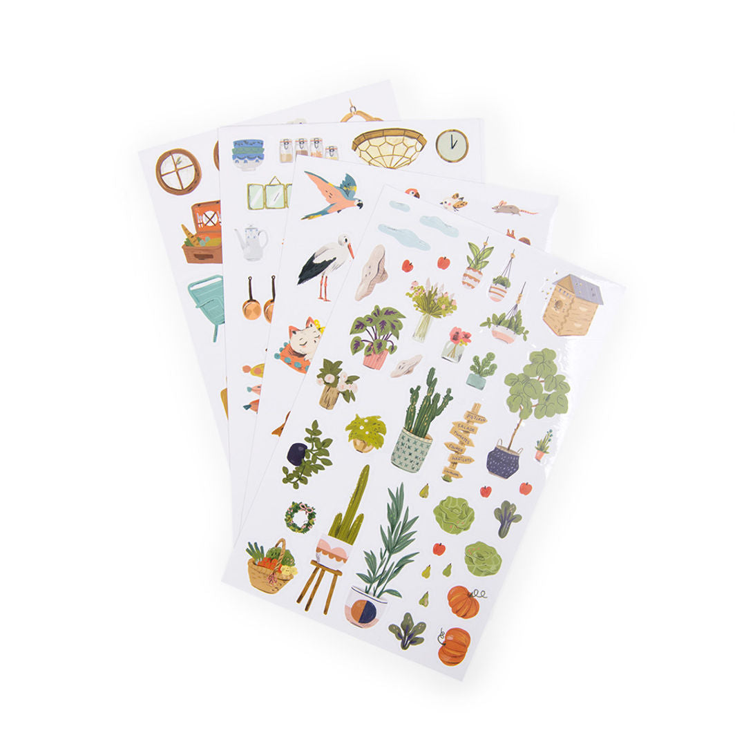 Moulin Roty, Malebog med 145 klistermærker - Les Parisiennes