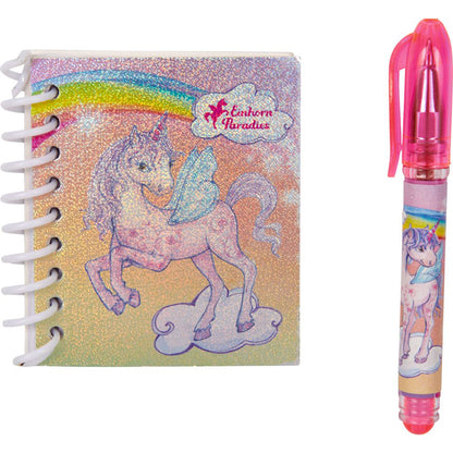 Spiegelburg lille glitter taske med skrivesæt, Regnbue