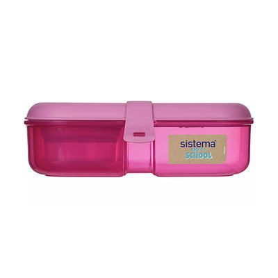 Sistema Ribbon Luch madkasse, opdelt inkl. bæger, 1.1L - Pink