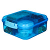 Sistema Bento Cube madkasse m 5 rum og en beholder, 1.25L - Blue