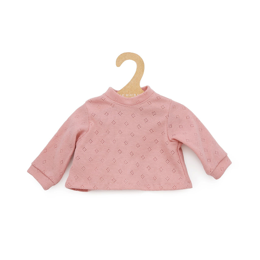 Así dukketøj til Leo og Leonora babydukke, str. 46 cm, Langærmet t-shirt - Rosa