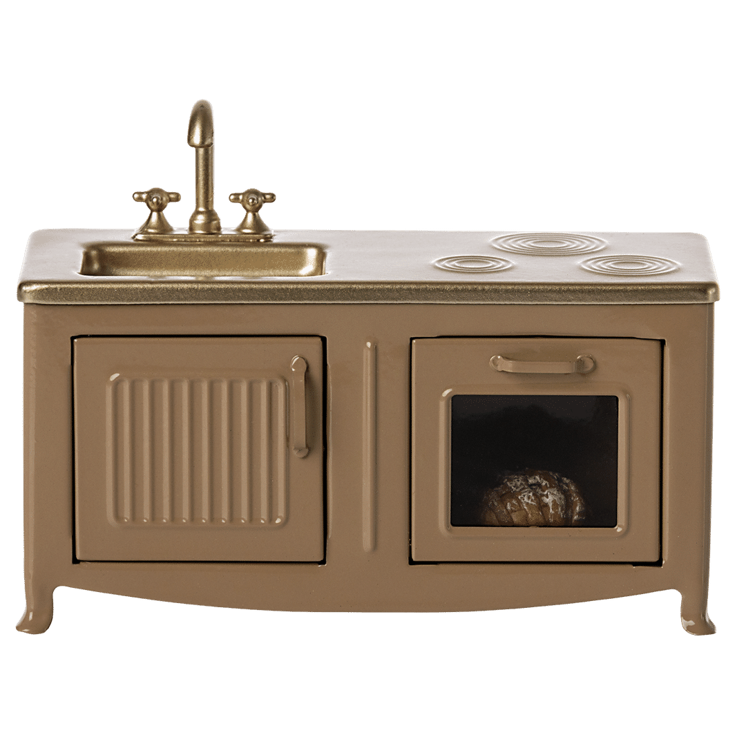 Maileg Dukketilbehør, Køkken til mus - Lys brun