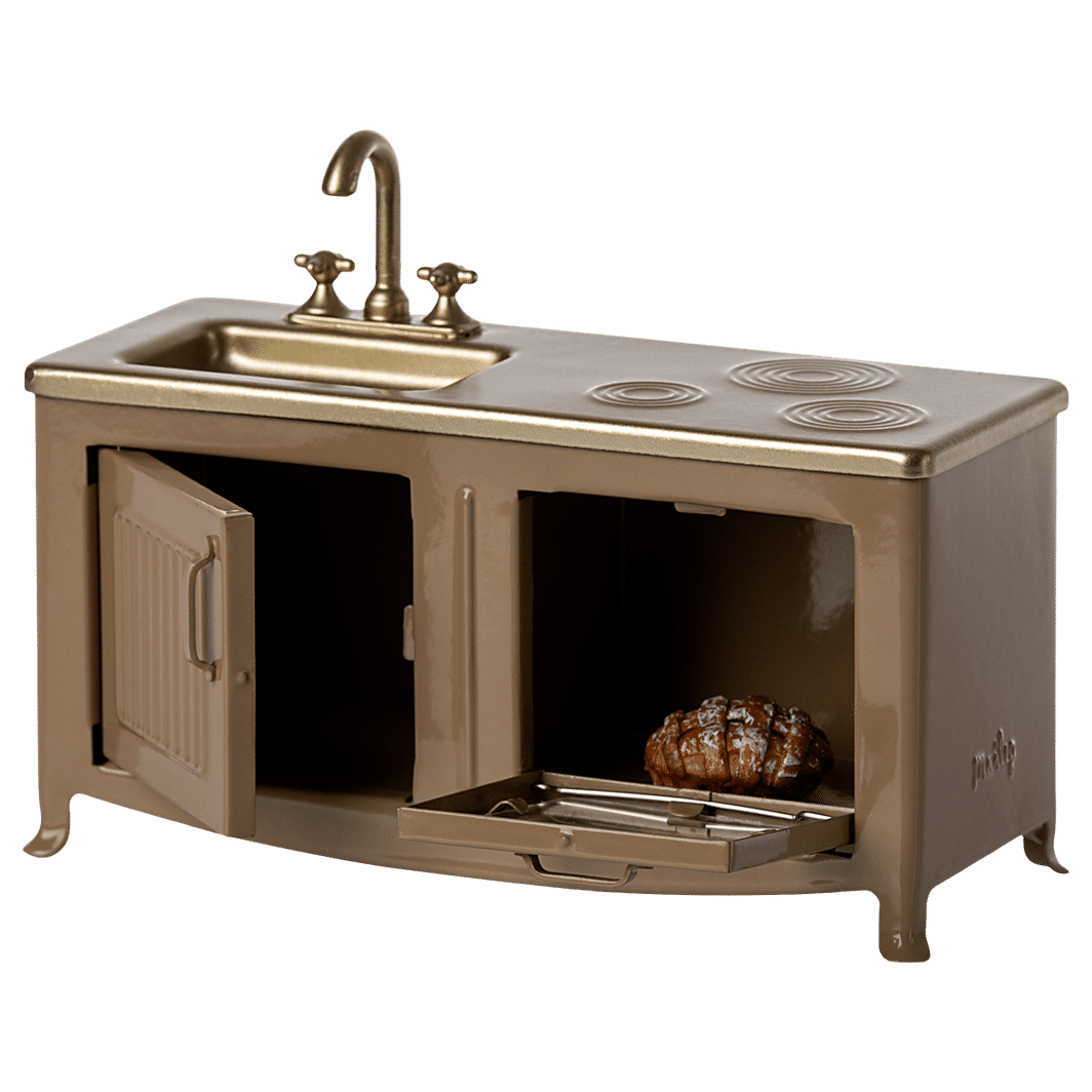 Maileg Dukketilbehør, Køkken til mus - Lys brun