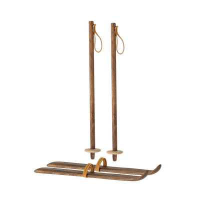 Maileg Dukketilbehør, Ski og skistave til Mor &amp; Far mus