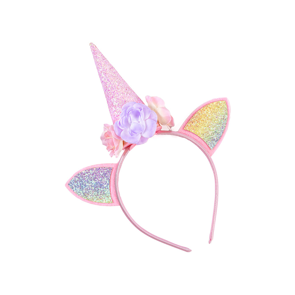 Great Pretenders dyrekostume, enhjørnings kappe og hårbøjle - str. 4-6 år