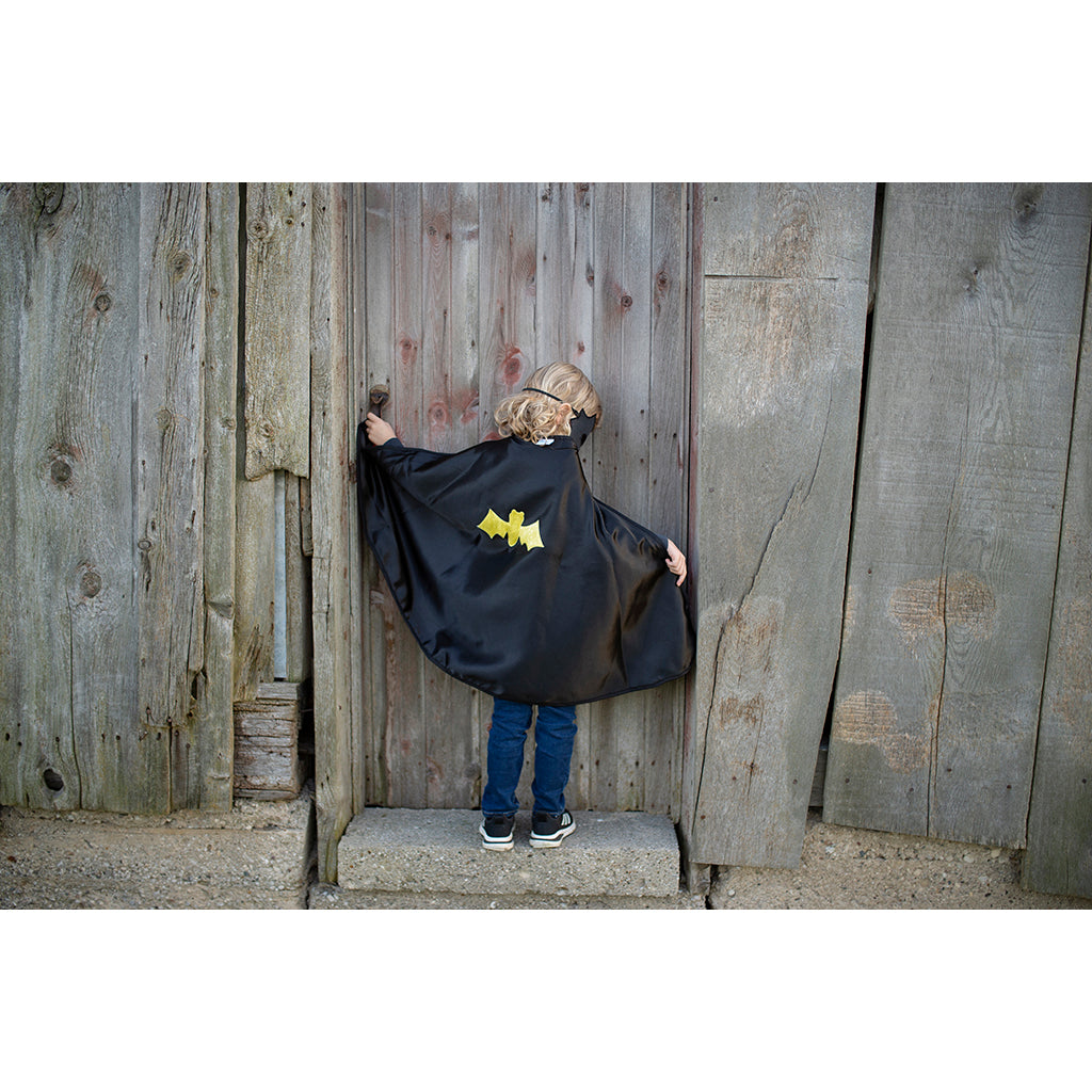 Great Pretenders udklædningstøj, vendbar kappe og maske, Spiderman /Batman - str. 4-6 år