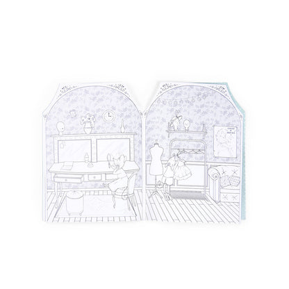 Moulin Roty Malebog med 170 klistermærker, Den lille danseskole