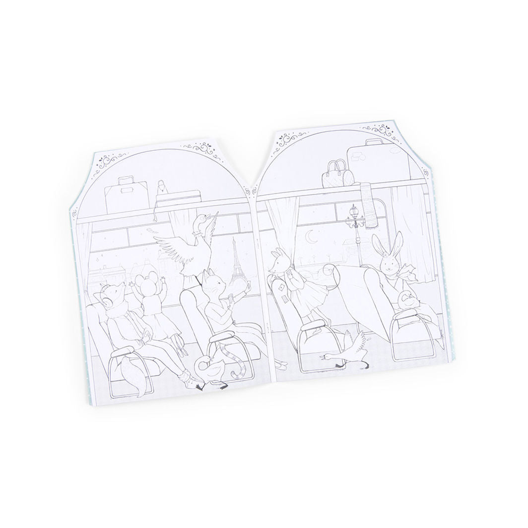 Moulin Roty Malebog med 170 klistermærker, Den lille danseskole