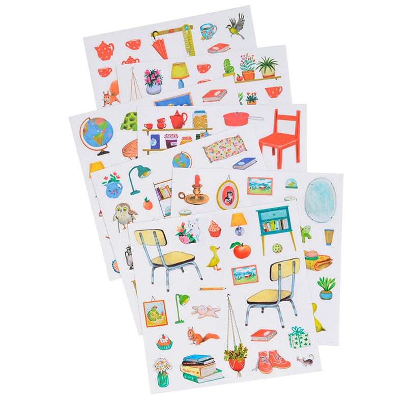 Moulin Roty Male- og klistermærkebog, Træ