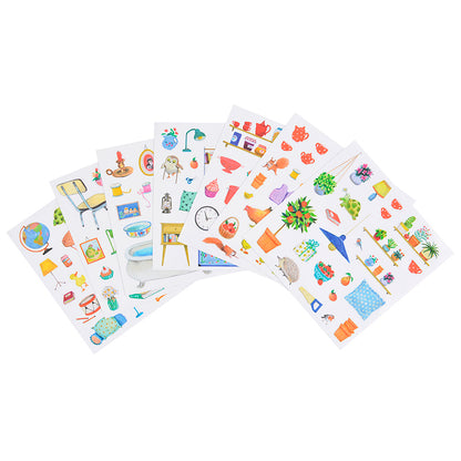 Moulin Roty Male- og klistermærkebog, Træ