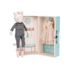 Moulin Roty dukke, ballerina mus i kuffert, 40 cm - Celestines garderobe