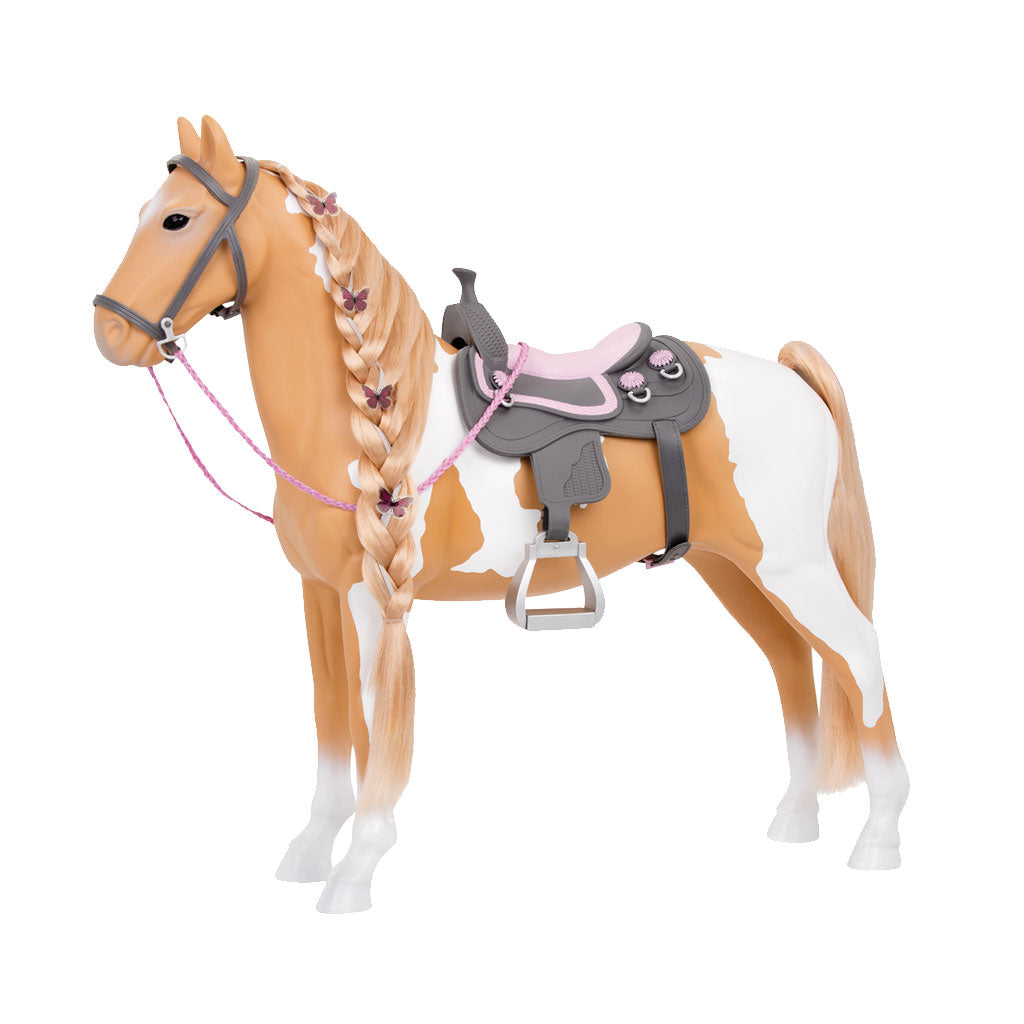 plejeforældre uddannelse Stige Our Generation dukketilbehør, Palomino hest med lang manke - Køb den her -  Lirum Larum Leg