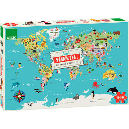 Vilac puslespil, Verden - 500 brikker