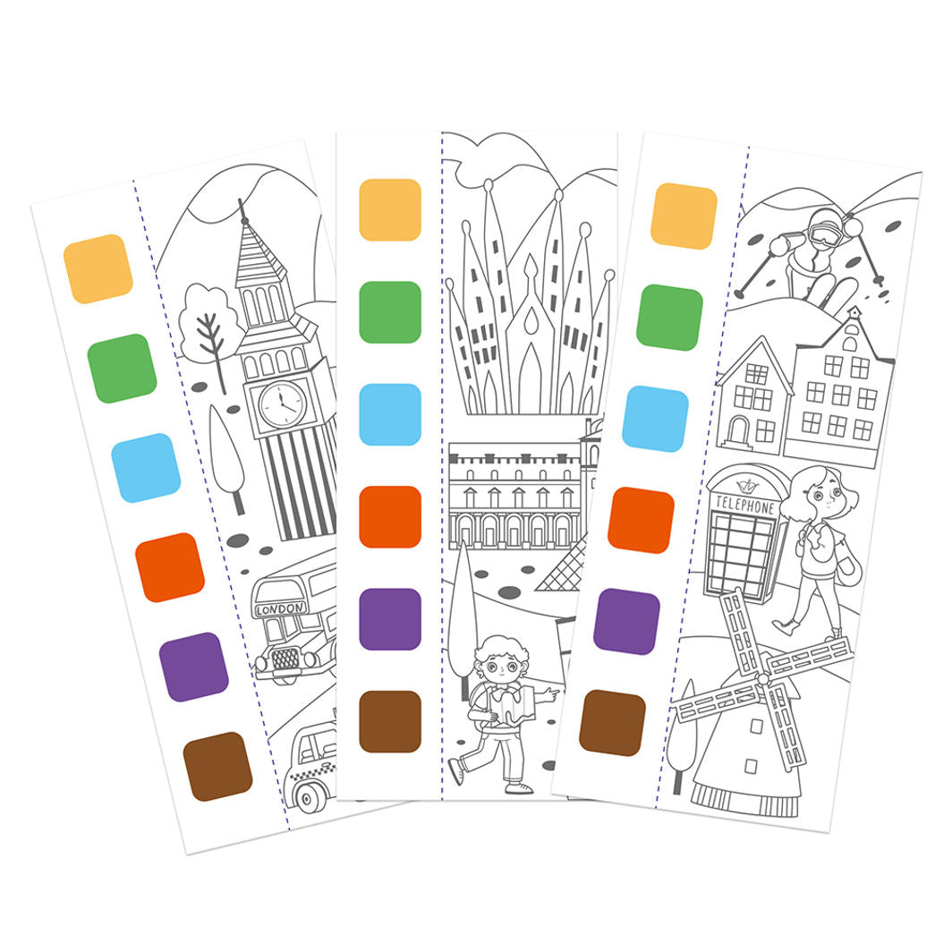 mierEdu, Vandfarve malehæfte - Globetrotter