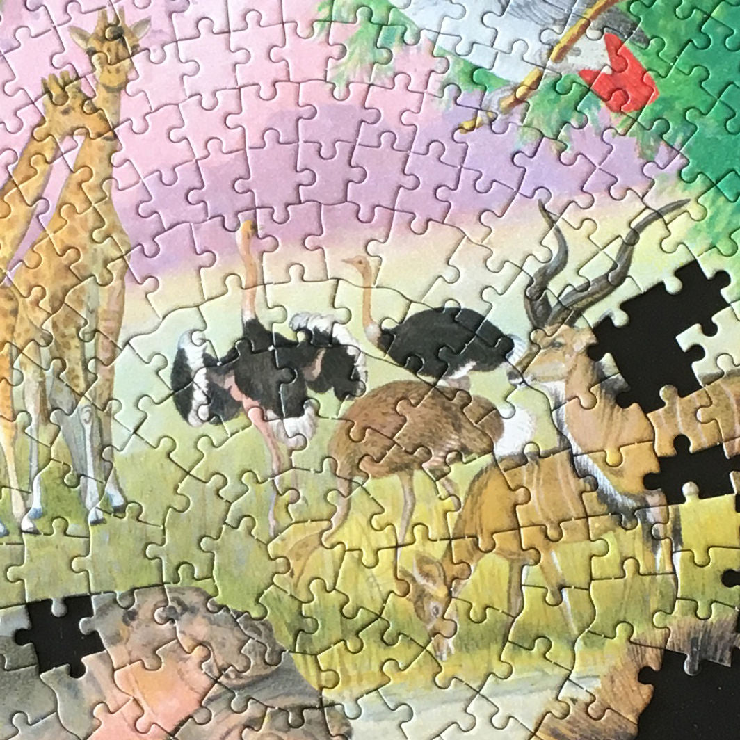 eeBoo, Rundt puslespil 1000 brk - Afrika