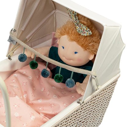 By Astrup barnevognskæde til dukkevogn, Blå pompon