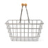 Mamamemo indkøbskurv i metal m. træhåndtag