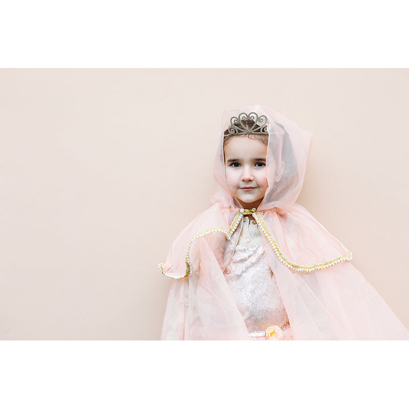 Great Pretenders hårbøjle m. diadem, Sølvglitter