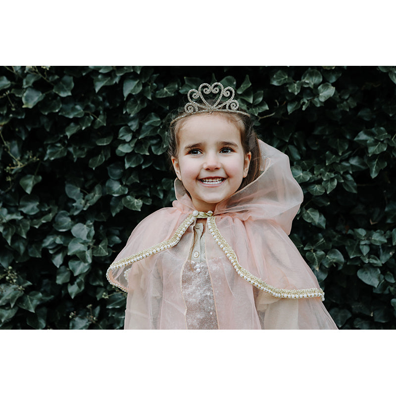 Great Pretenders hårbøjle m. diadem, Sølvglitter