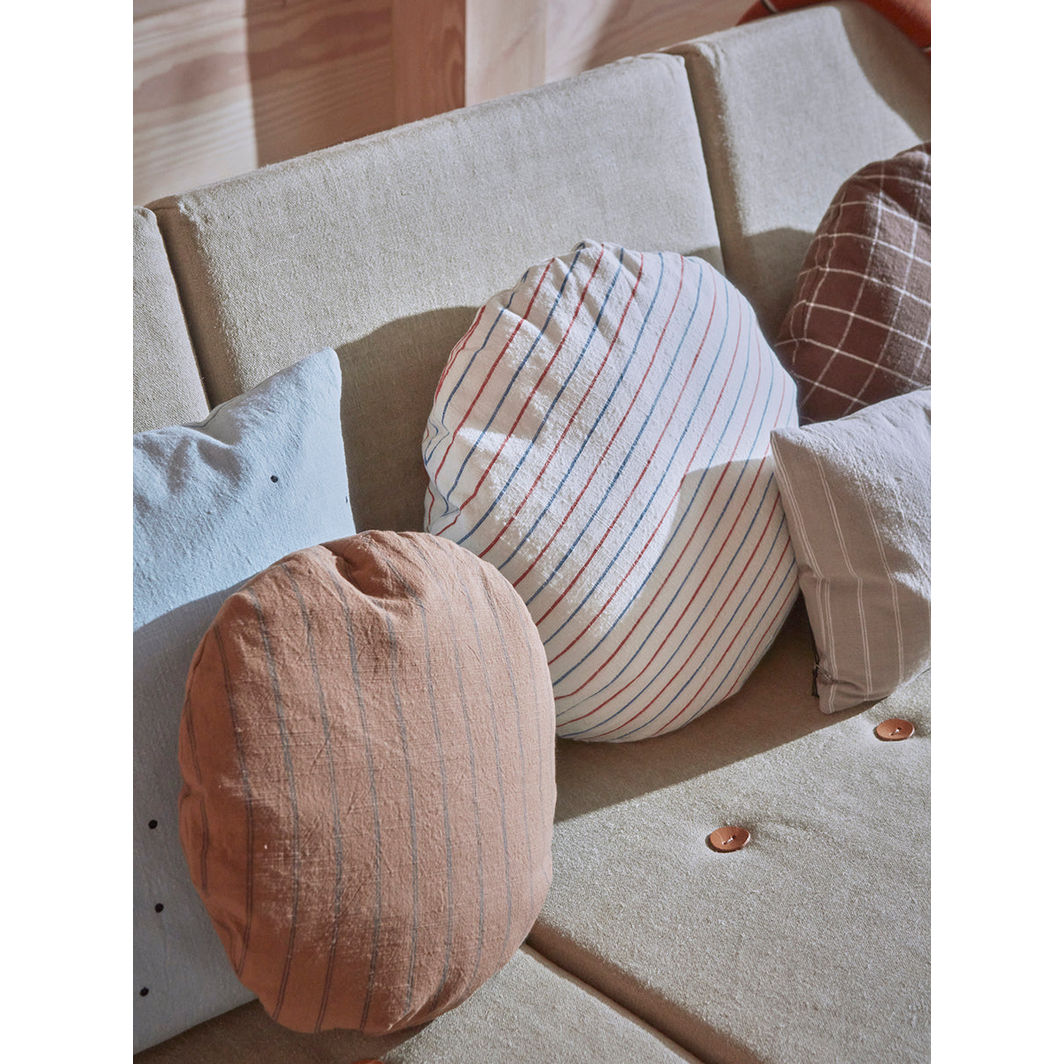 OYOY Kyoto Pude, Rund - Stor - Blue/Red