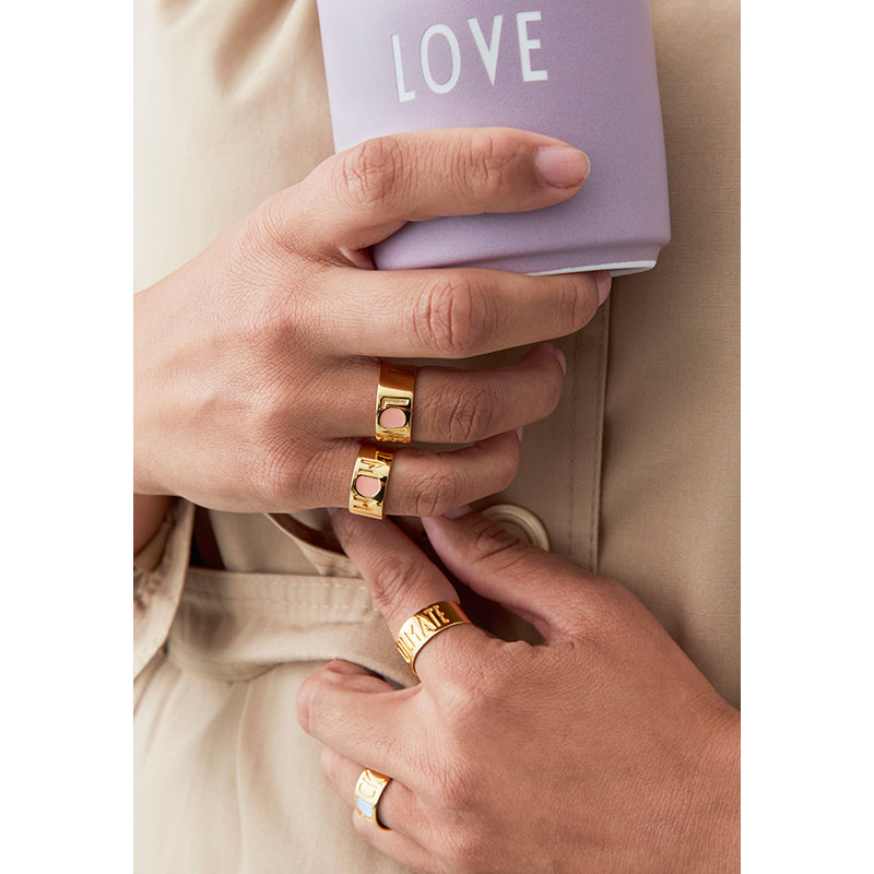 Design Letters Mom ring, guld - Nude - str. 50-56