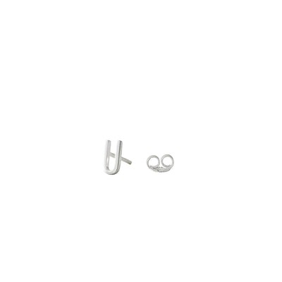 Design Letters Ørering, ørestikker m. Arne Jacobsen bogstav - Sølv A-Z