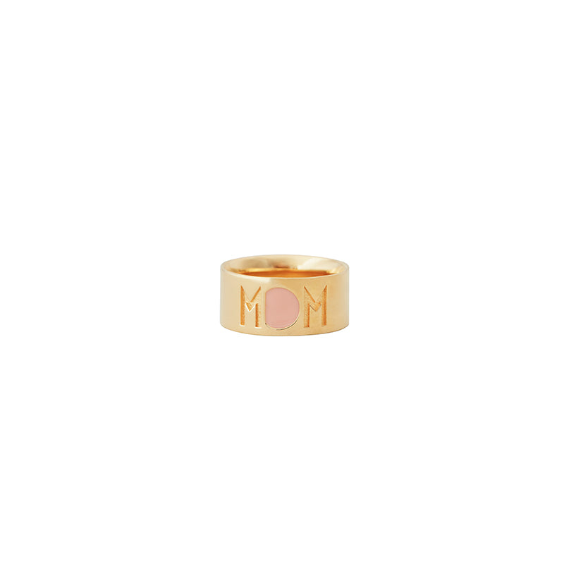 Design Letters Mom ring, guld - Nude - str. 50-56