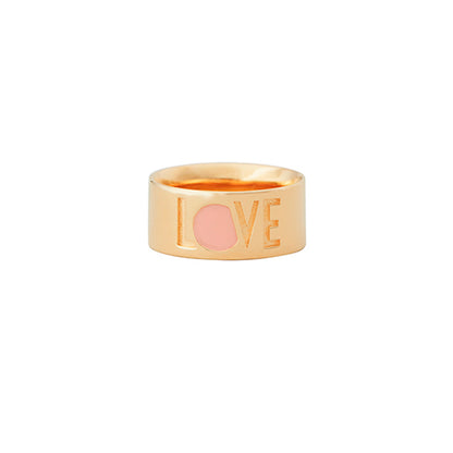 Design Letters Love ring, guld - Nude - str. 50-56