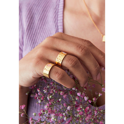 Design Letters Love ring, guld - Nude - str. 50-56