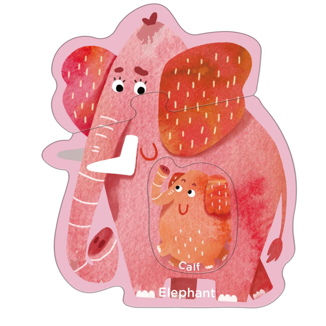 mierEdu, Puslespil 8x3 brk - Trin 1 - Dyreunge med forælder