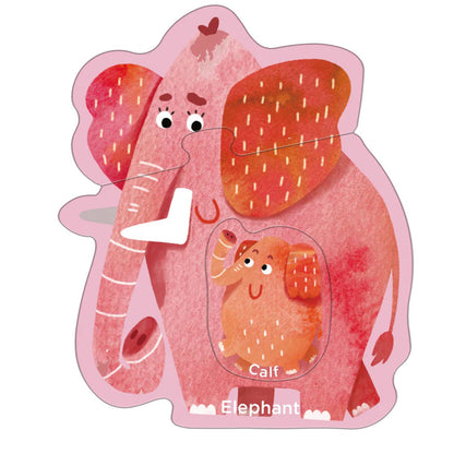 mierEdu, Puslespil 8x3 brk - Trin 1 - Dyreunge med forælder