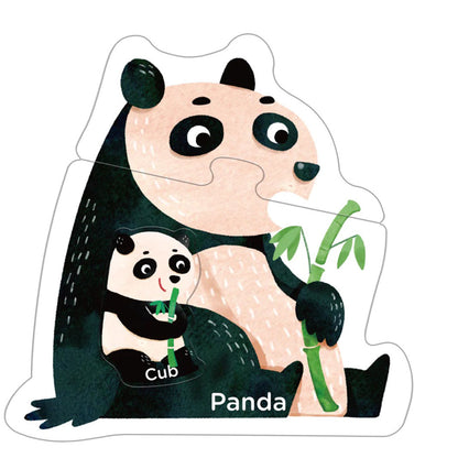 mierEdu, Puslespil 8x3 brk - Trin 1 - Dyreunge med forælder