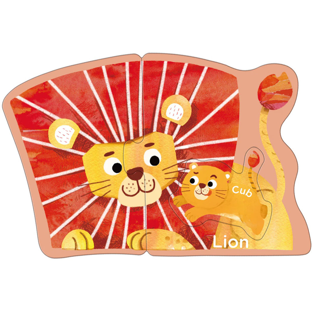 mierEdu, Puslespil 8x3 brk - Trin 1 - Dyreunge med forælder