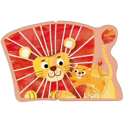 mierEdu, Puslespil 8x3 brk - Trin 1 - Dyreunge med forælder